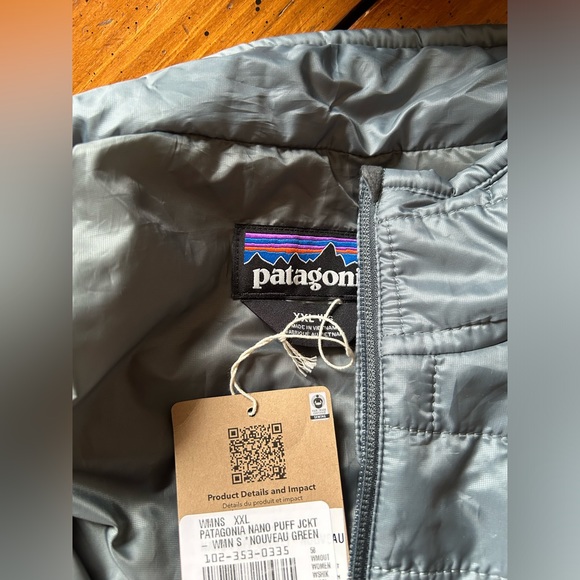 Patagonia Women’s XXL Nano Puff Jacket NWT Nouveau Green Puffer - Picture 6 of 13